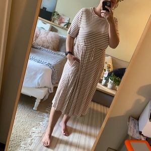 Roolee rib knit striped dress. XXL